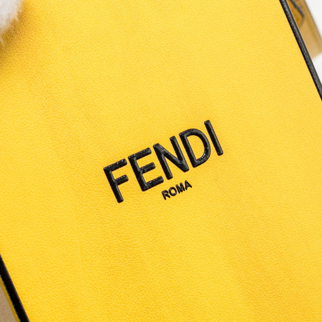 FENDI VERTICAL BOX BAG CALFSKIN YELLOW GHW