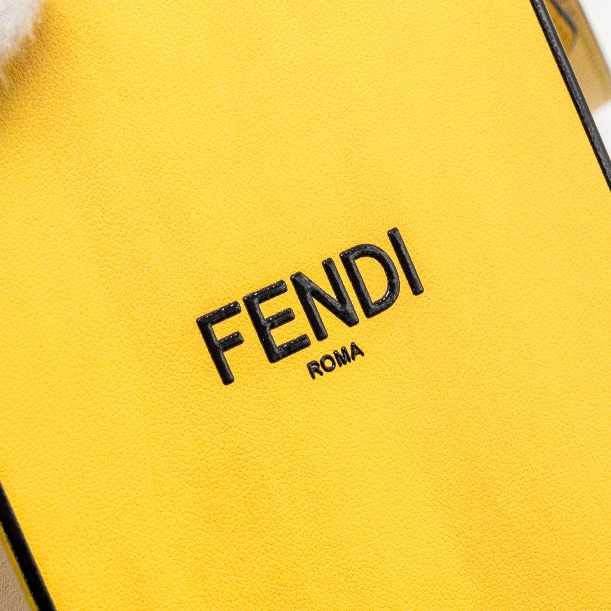 FENDI VERTICAL BOX BAG CALFSKIN YELLOW GHW