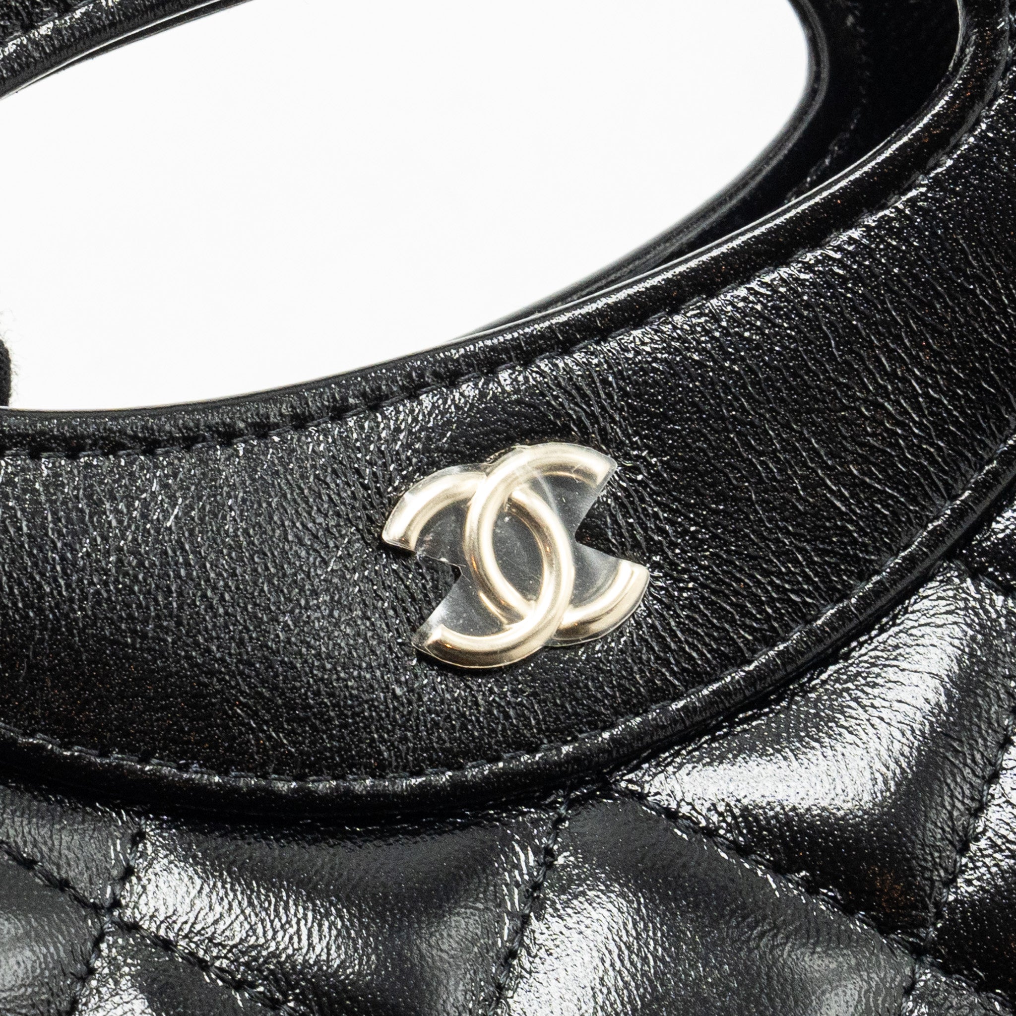 CHANEL MINI 31 CLUTCH WITH CHAIN SHINY LAMBSKIN BLACK LGHW (MICROCHIP)