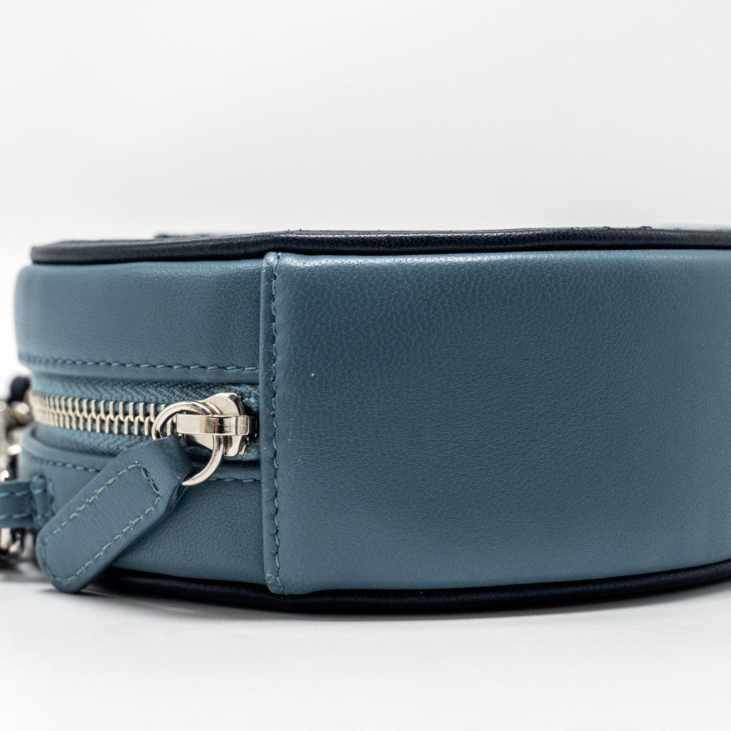 CHANEL ROUND CLUTCH WITH CHAIN LAMBSKIN MULTICOLOUR BLUE SHW