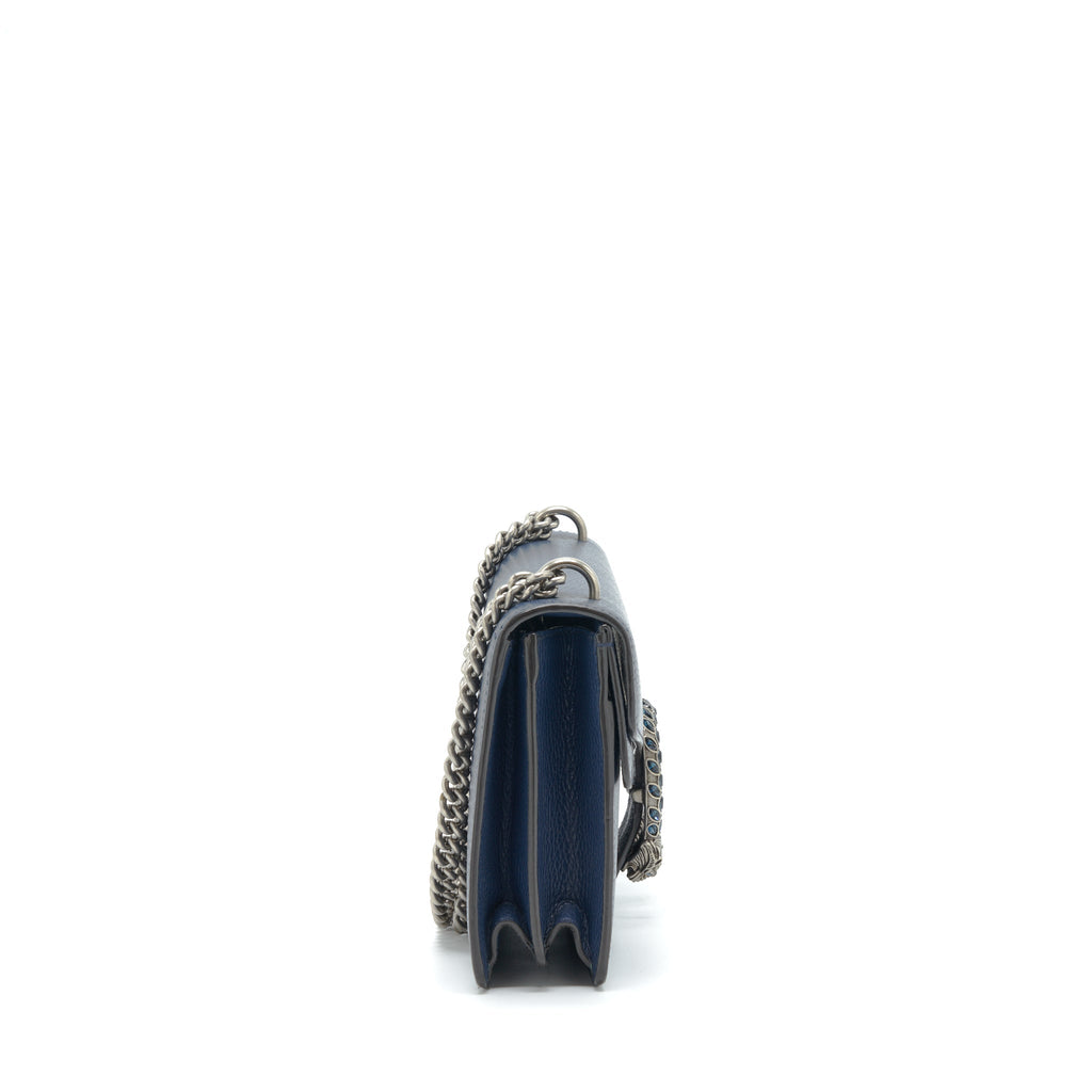 GUCCI SMALL DIONYSUS SHOULDER BAG NAVY SHW