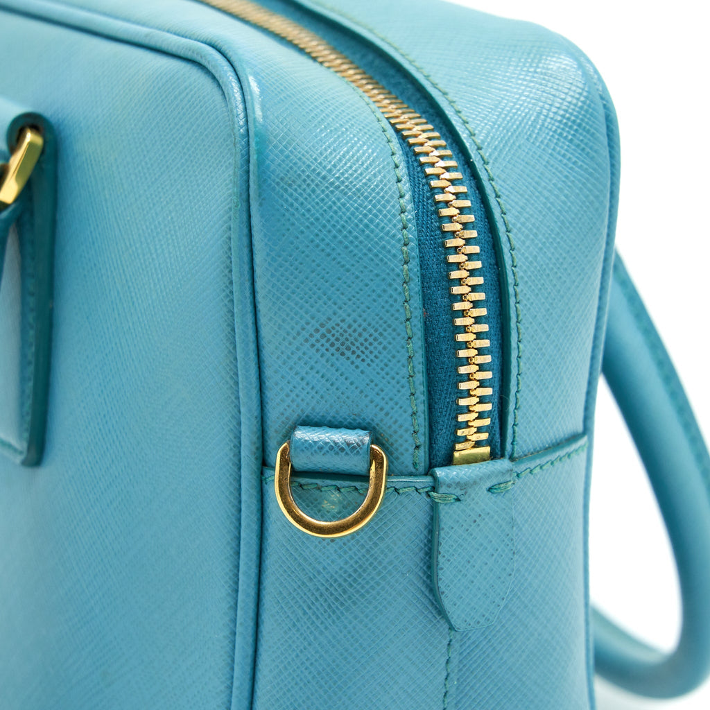 PRADA SAFFIANO TOP-HANDLE BAG BLUE