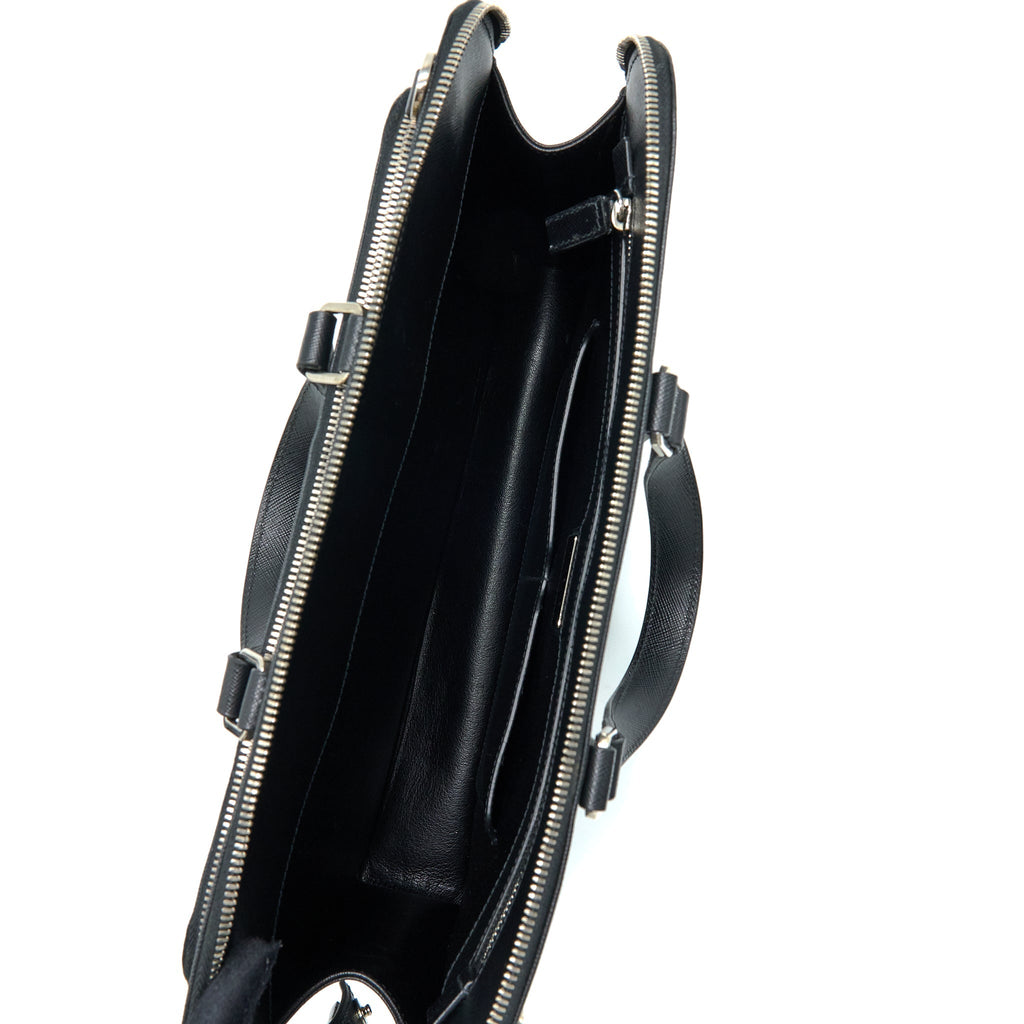 PRADA SAFFIANO BRIEFCASE BLACK SHW