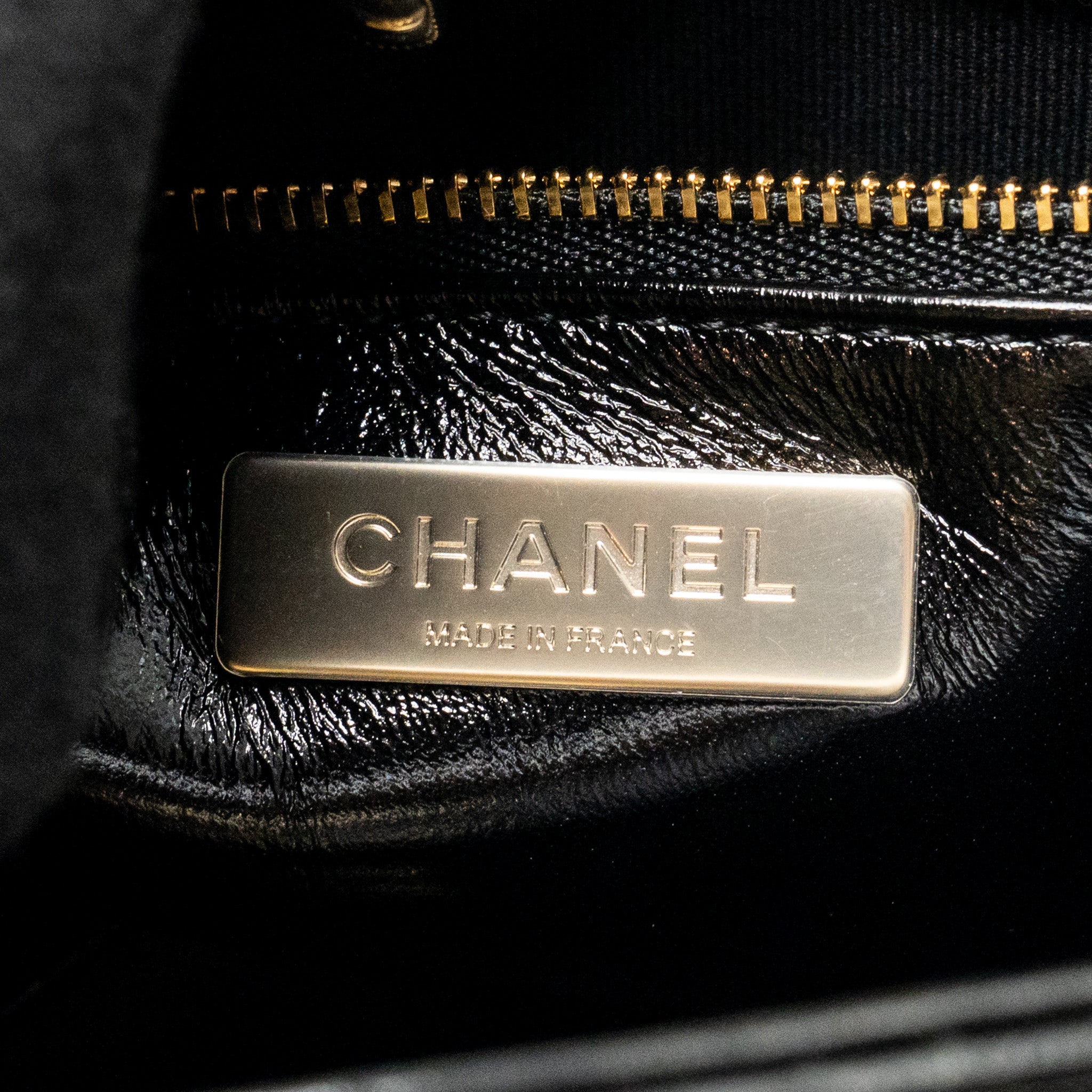 CHANEL MINI 31 BAG SHINY LAMBSKIN BLACK LGHW (MICROCHIP)