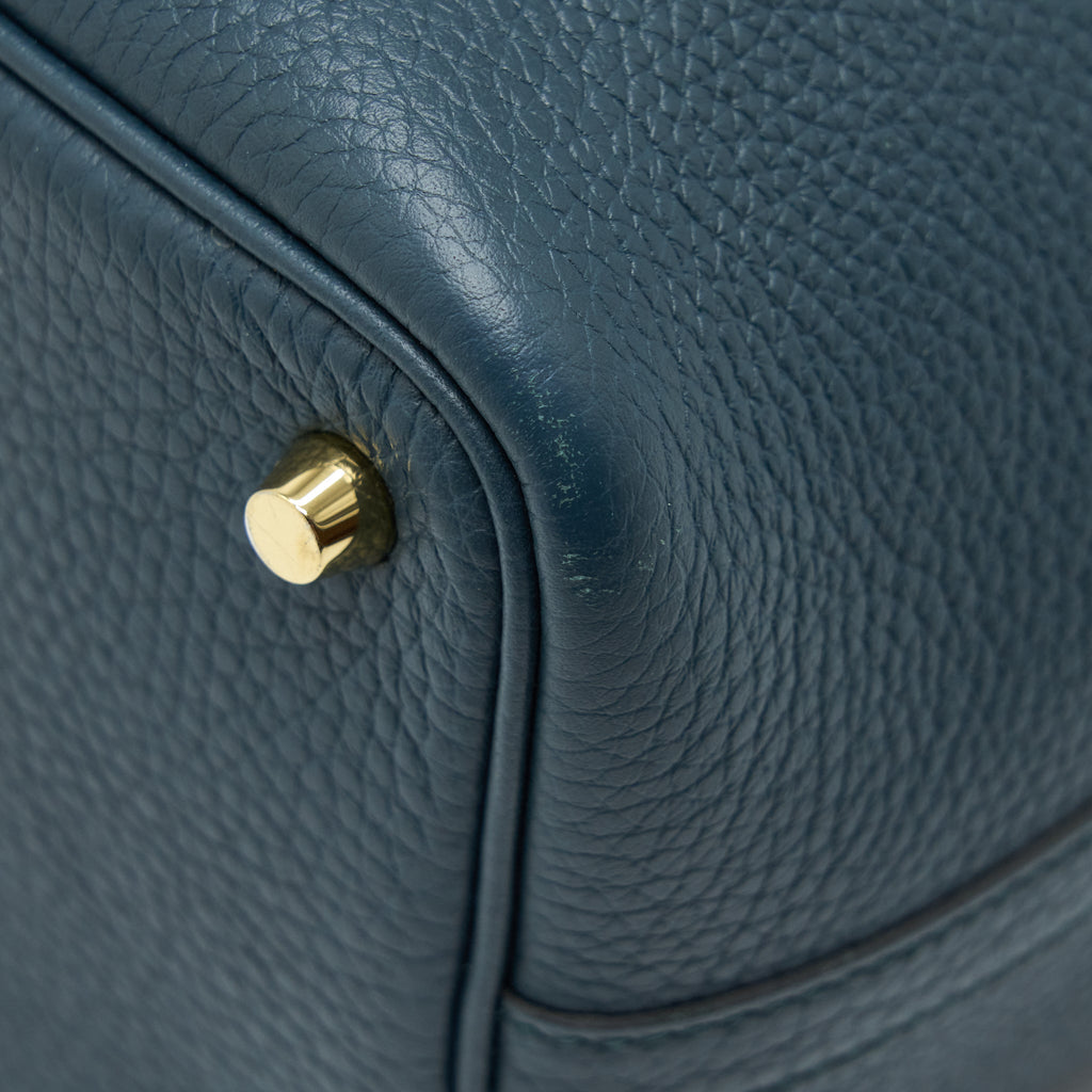 HERMES PICOTIN 18 LOCK BAG 6O VERT CYPRES GHW