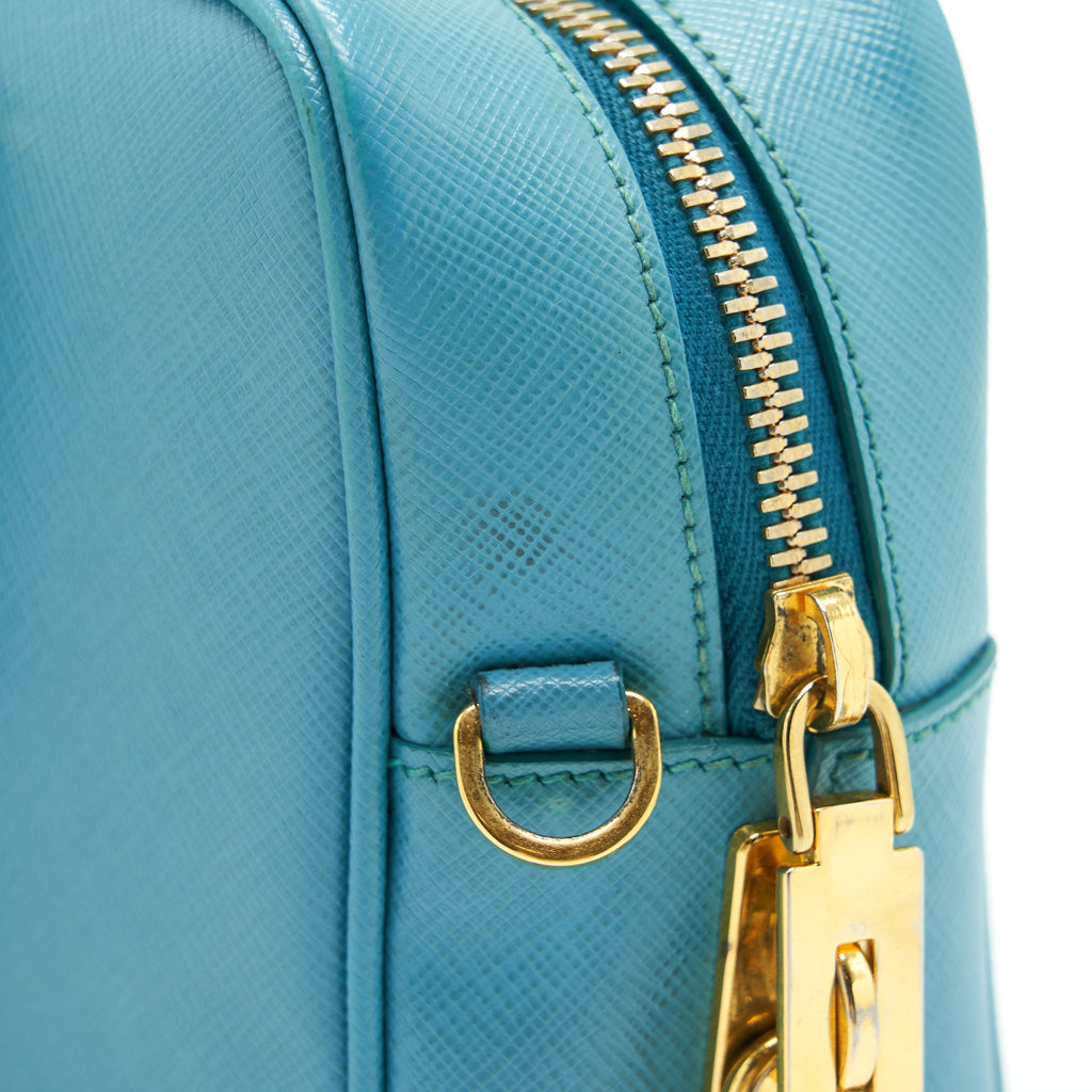 PRADA SAFFIANO TOP-HANDLE BAG BLUE