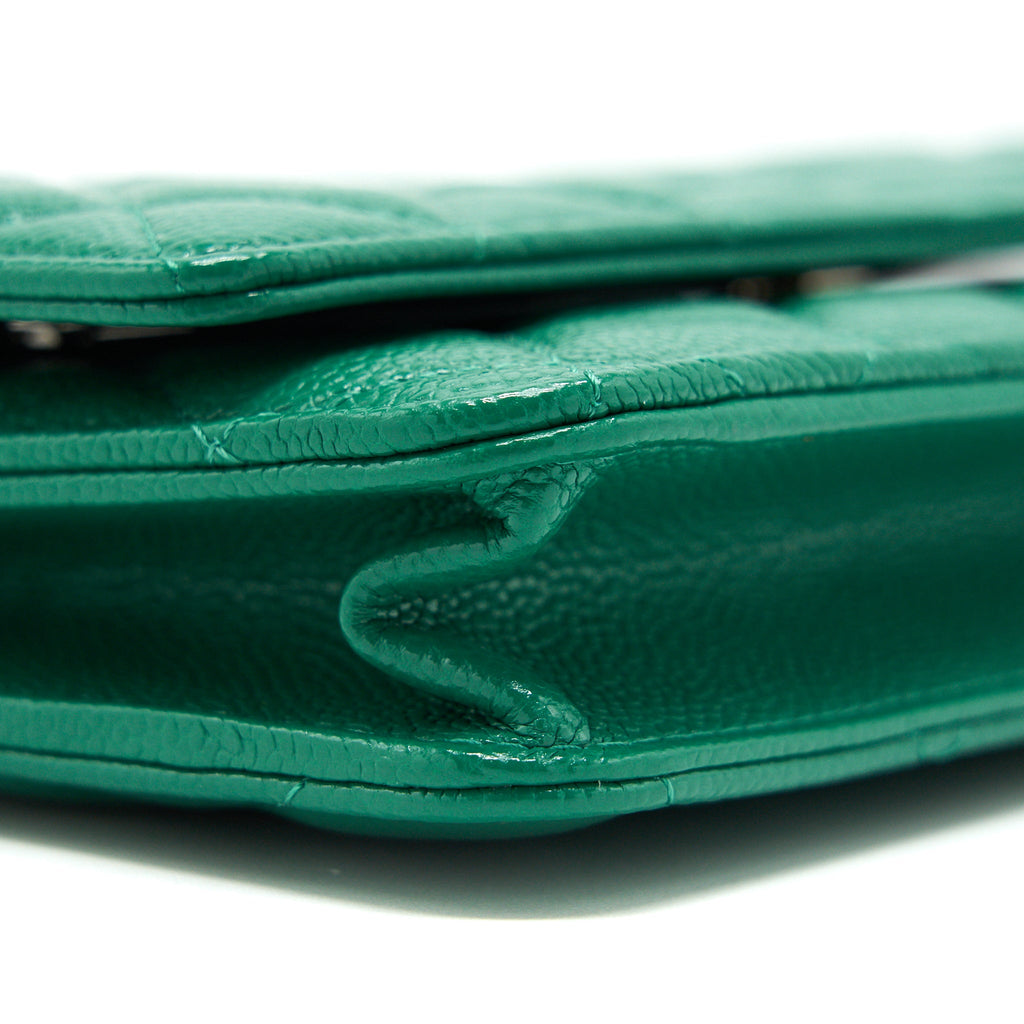 CHANEL CLASSIC WALLET ON CHAIN CAVIAR GREEN SHW