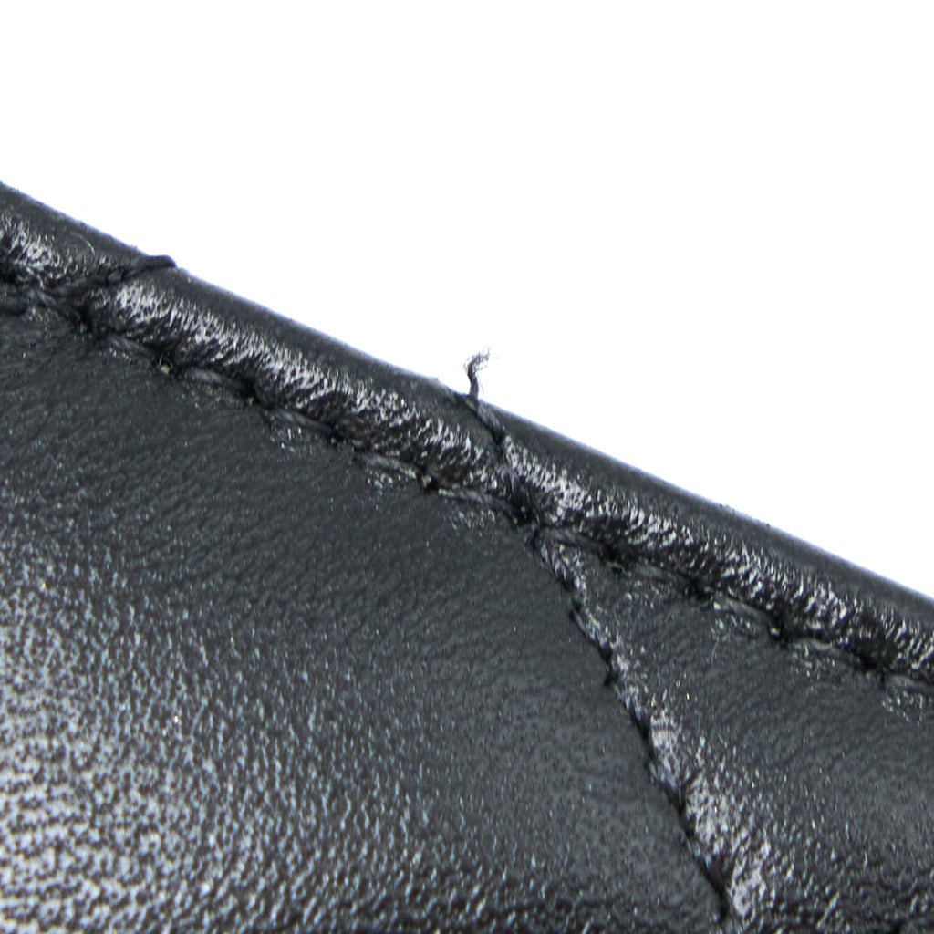 CHANEL RIBBON WALLET ON CHAIN LAMBSKIN BLACK LGHW (MICROCHIP)