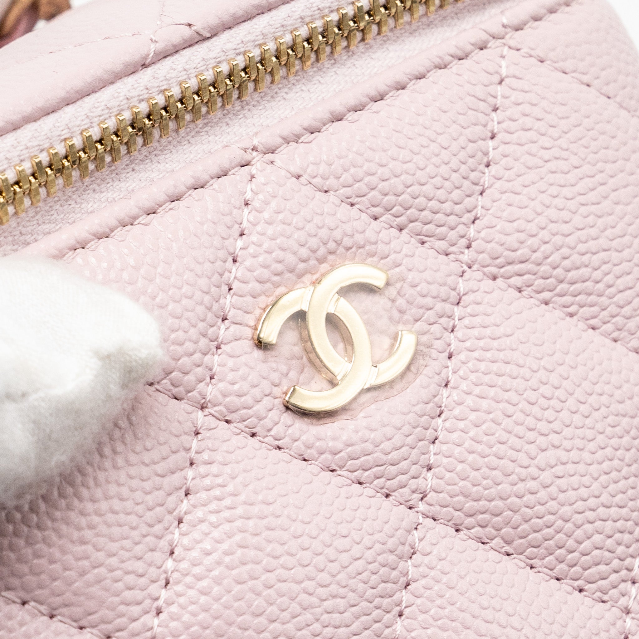 CHANEL MINI VANITY WITH CHAIN CAVIAR PINK LGHW