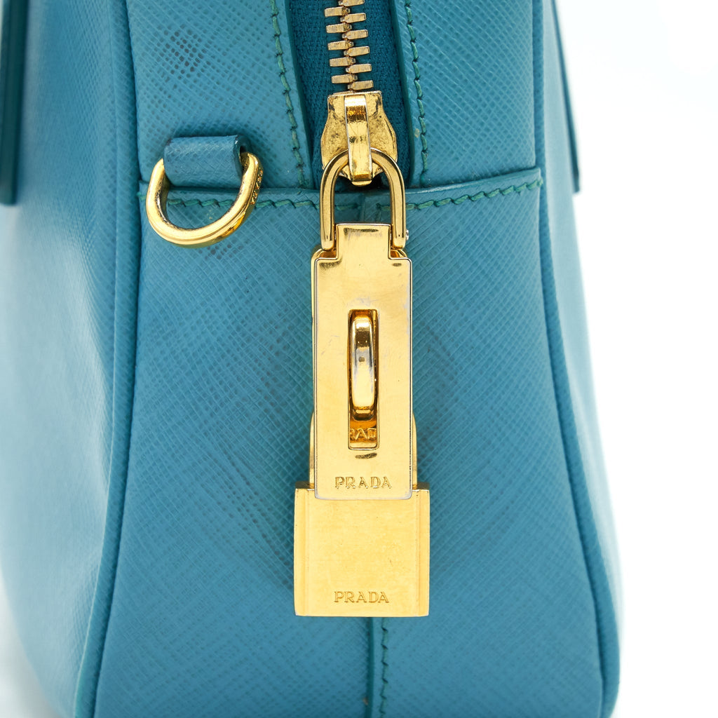PRADA SAFFIANO TOP-HANDLE BAG BLUE