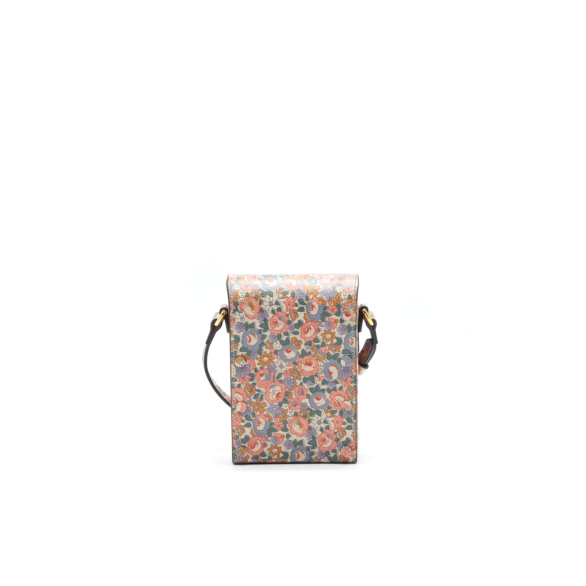 GUCCI LIBERTY FLORAL MINI BAG IN LIGHT PINK AND BLUE