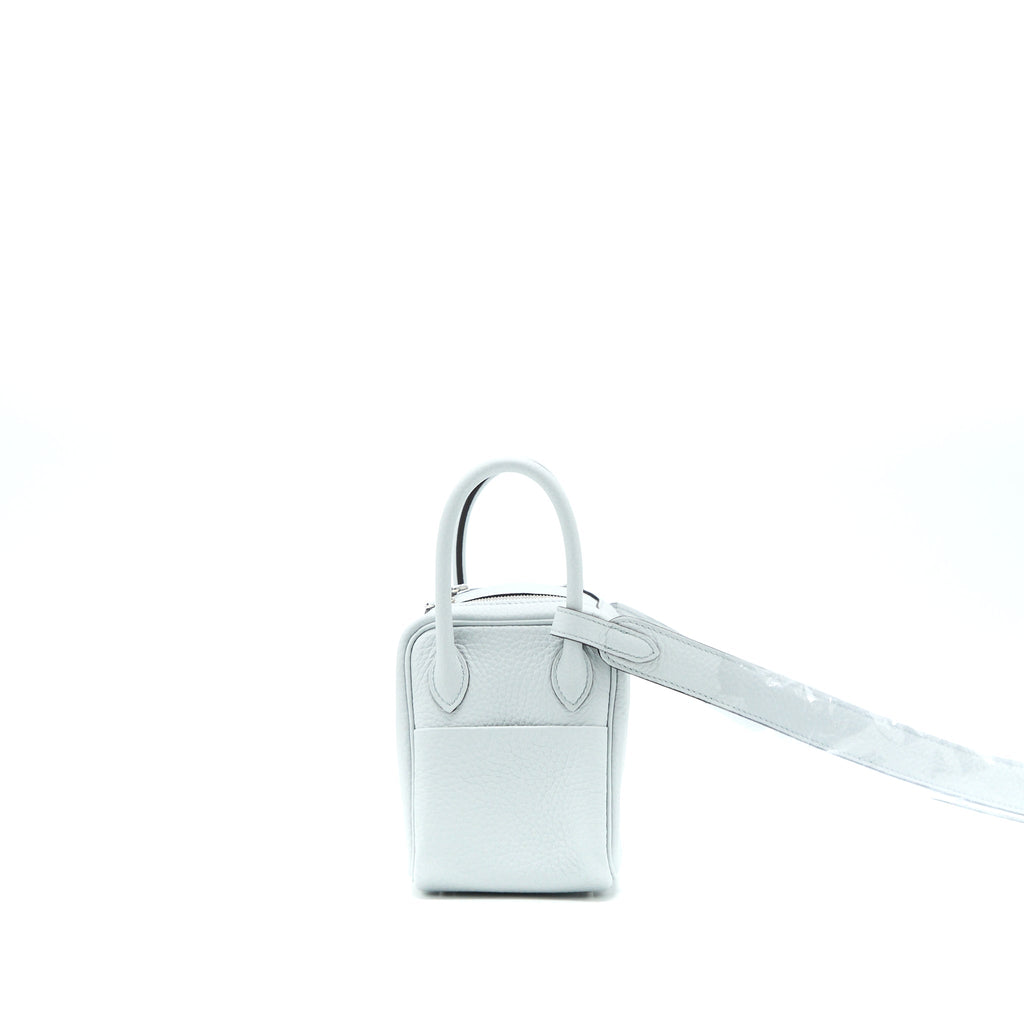 HERMES MINI LINDY CLEMENCE BLUE PALE SHW