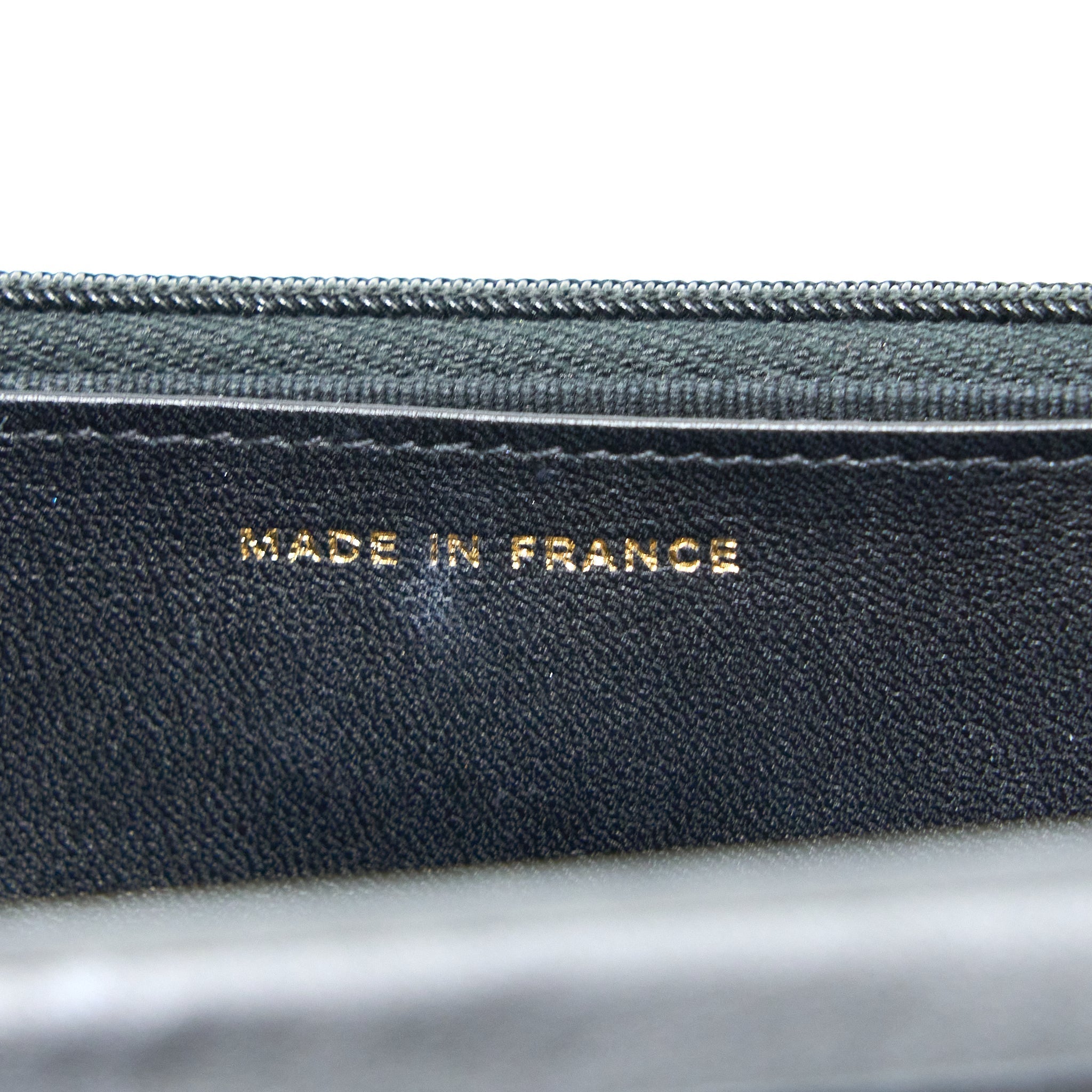 CHANEL RIBBON WALLET ON CHAIN LAMBSKIN BLACK LGHW (MICROCHIP)