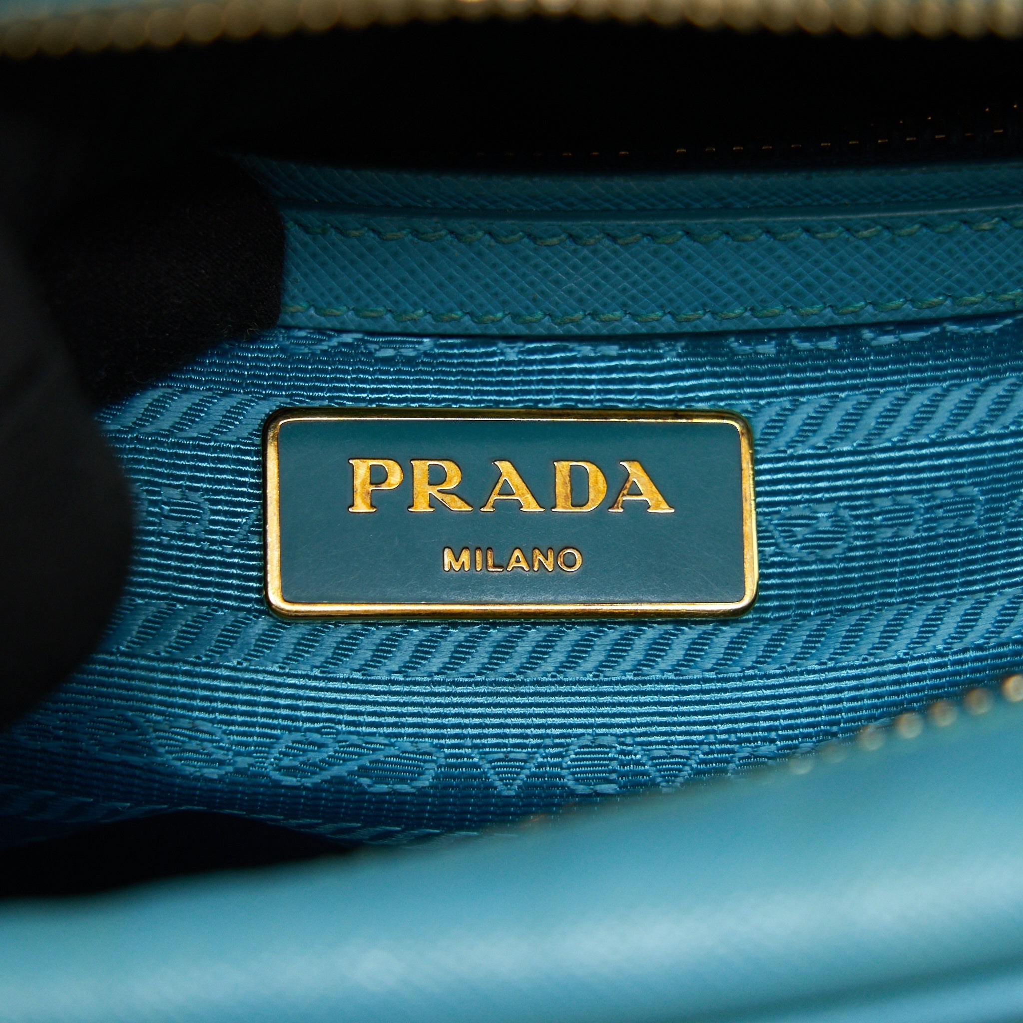 PRADA SAFFIANO TOP-HANDLE BAG BLUE