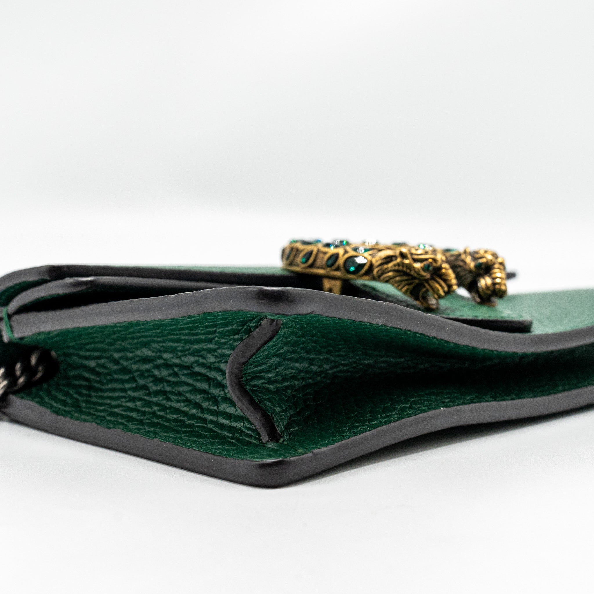 GUCCI SUPER MINI DIONYSUS CALFSKIN GREEN GHW