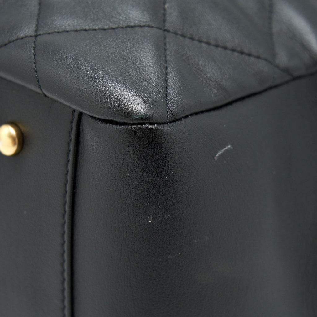CHANEL SUPPLE TOTE BLACK GHW (MICROCHIP)