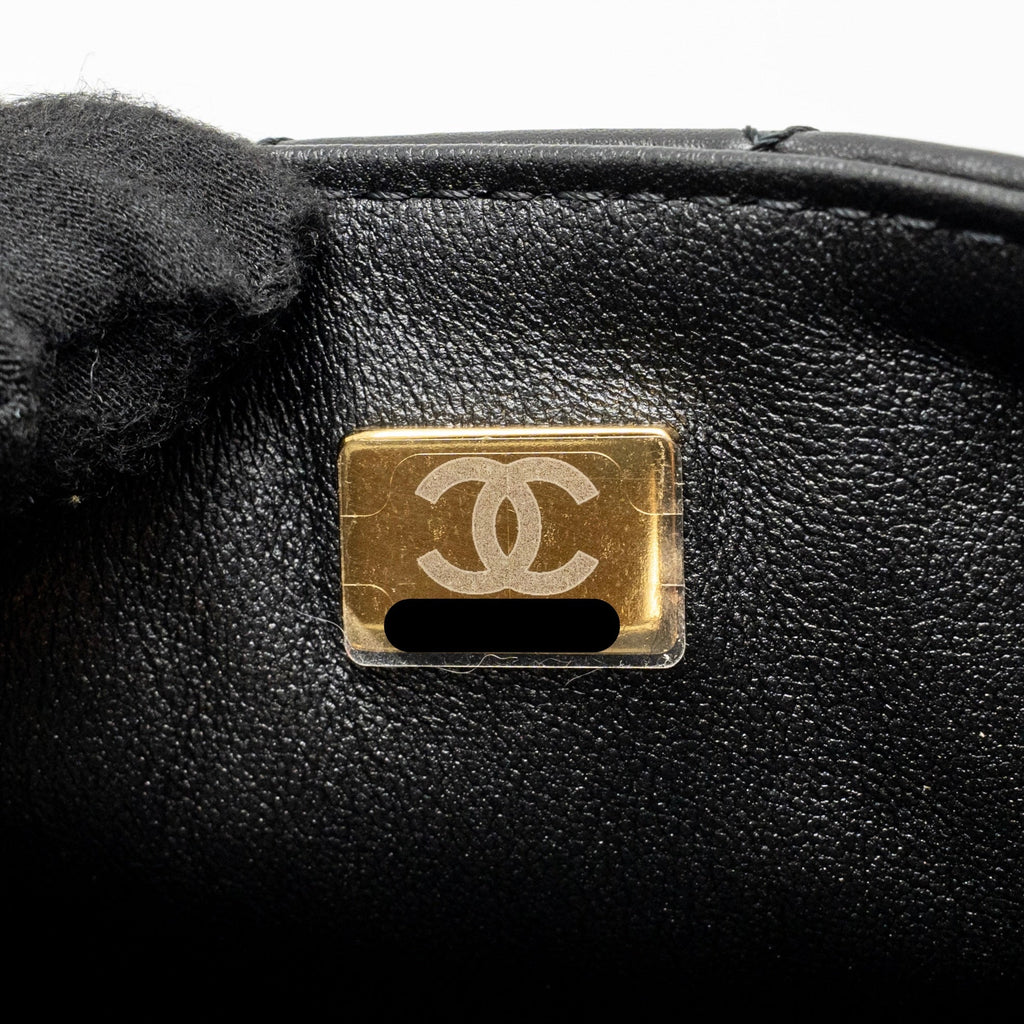 CHANEL MINI 2.55 REISSUE AGED CALFSKIN BLACK GHW (MICROCHIP)