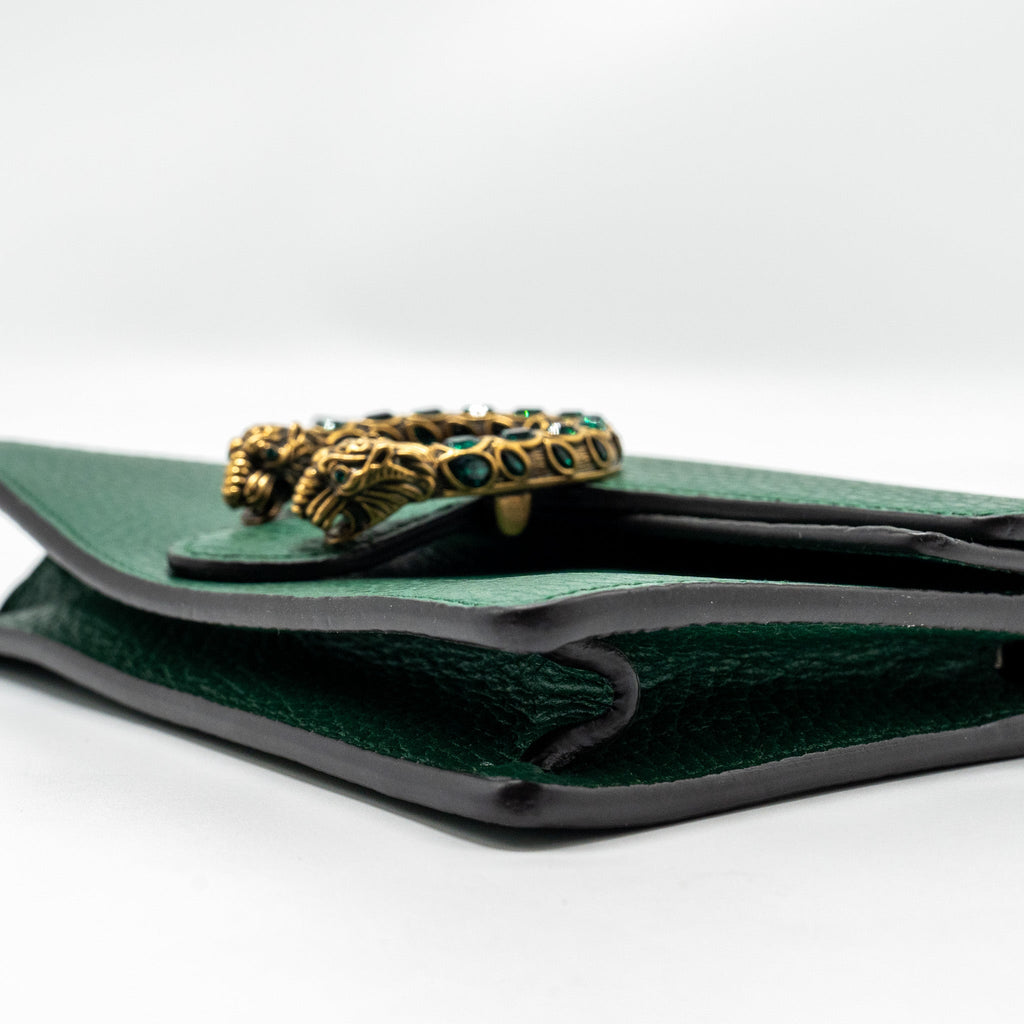 GUCCI SUPER MINI DIONYSUS CALFSKIN GREEN GHW