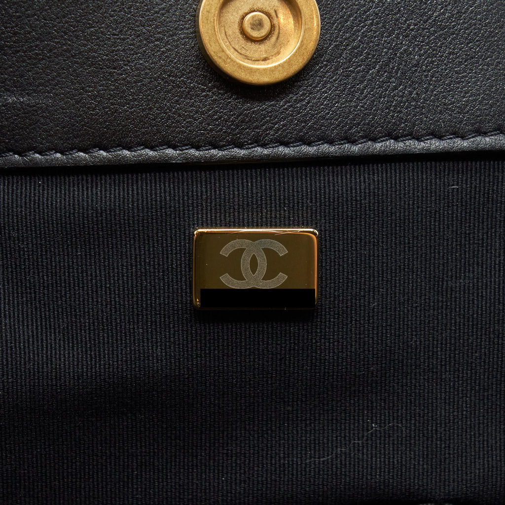CHANEL SUPPLE TOTE BLACK GHW (MICROCHIP)