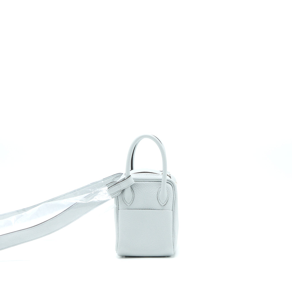 HERMES MINI LINDY CLEMENCE BLUE PALE SHW