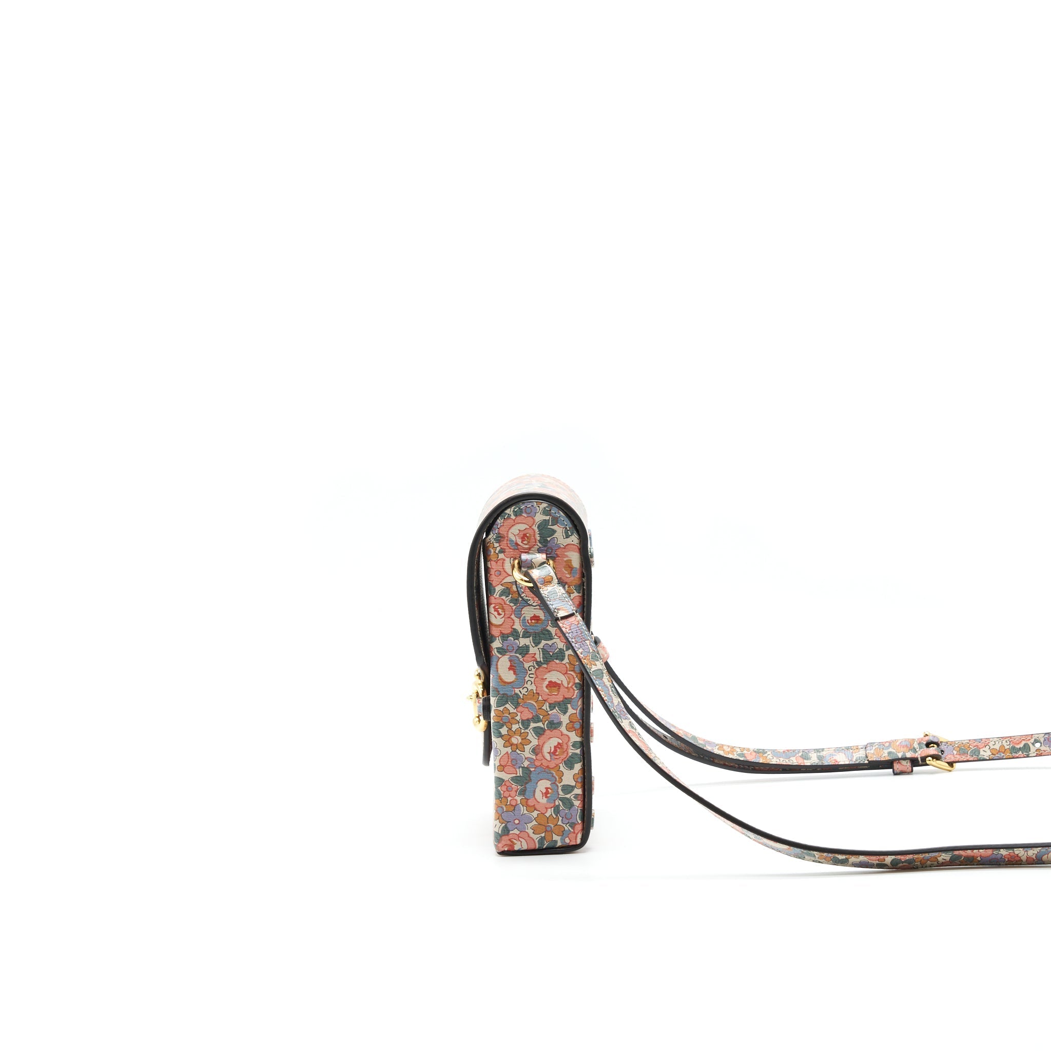 GUCCI LIBERTY FLORAL MINI BAG IN LIGHT PINK AND BLUE