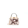 FENDI MINI PEEKABOO SEQUIN/LEATHER LIGHT PINK WITH PINK HARDWARE