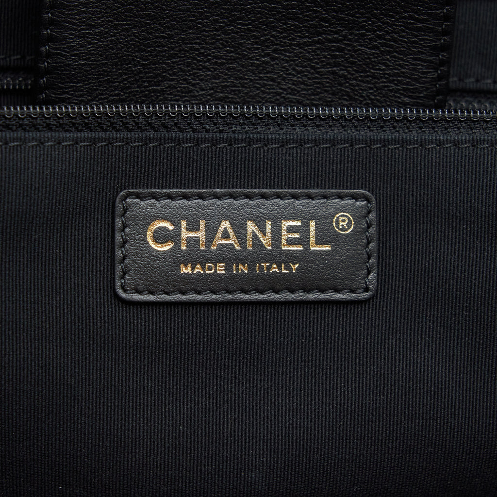 CHANEL SUPPLE TOTE BLACK GHW (MICROCHIP)