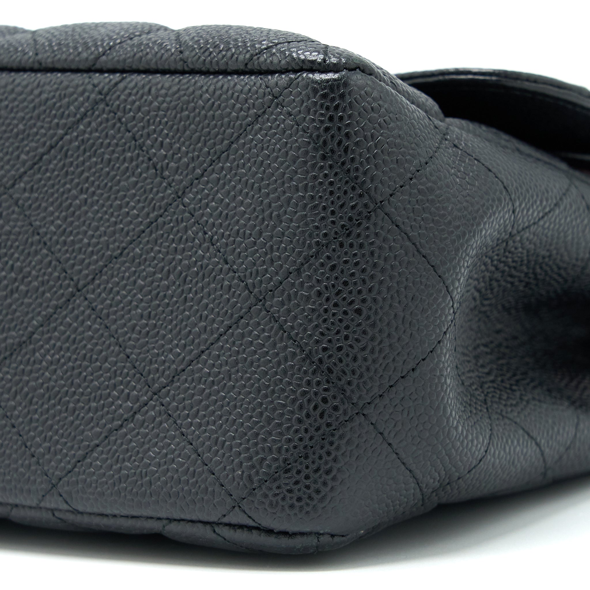 CHANEL CLASSIC JUMBO DOUBLE FLAP BAG CAVIAR BLACK GHW