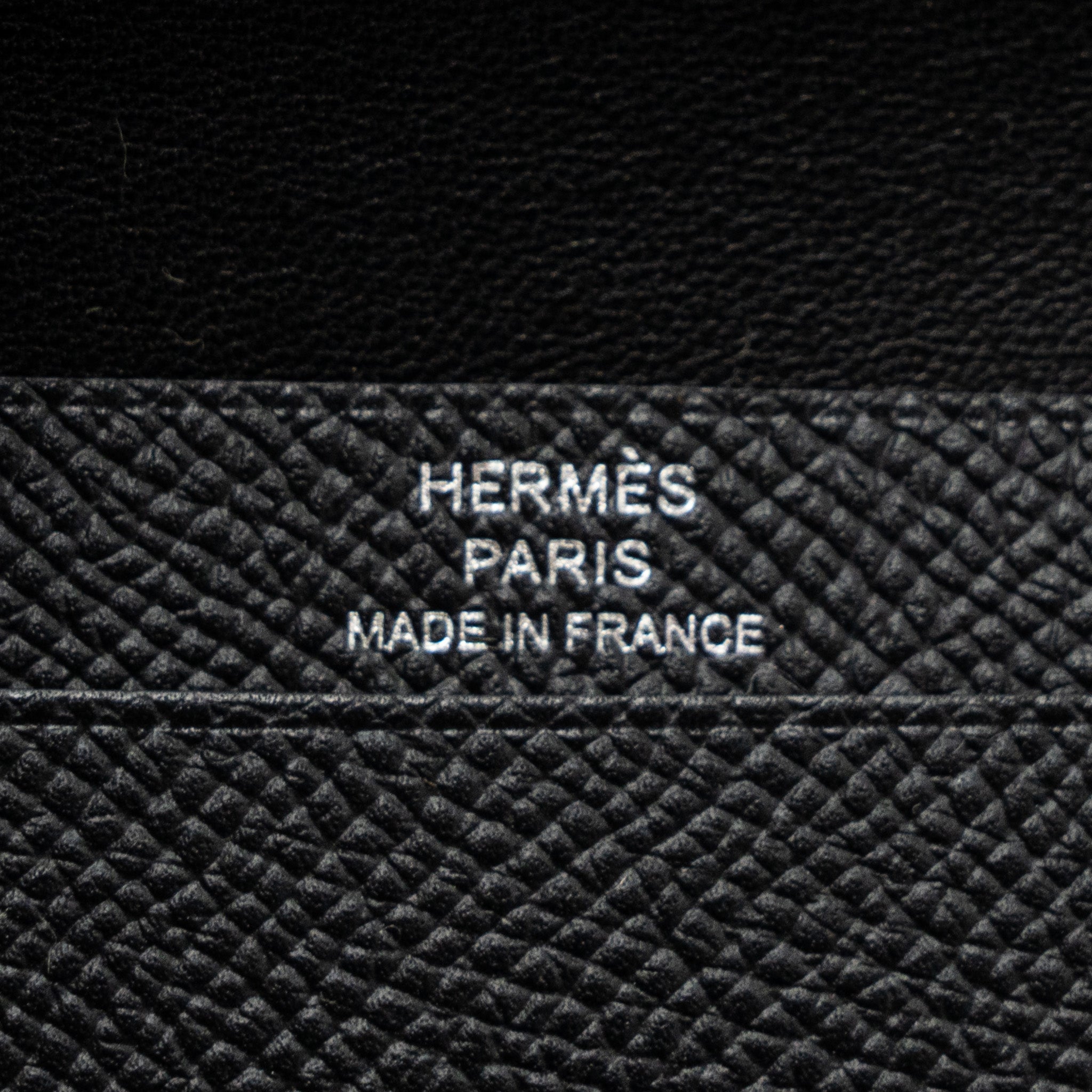 HERMES BEARN CARD HOLDER EPSOM SO BLACK WITH BLACK HARDWARE