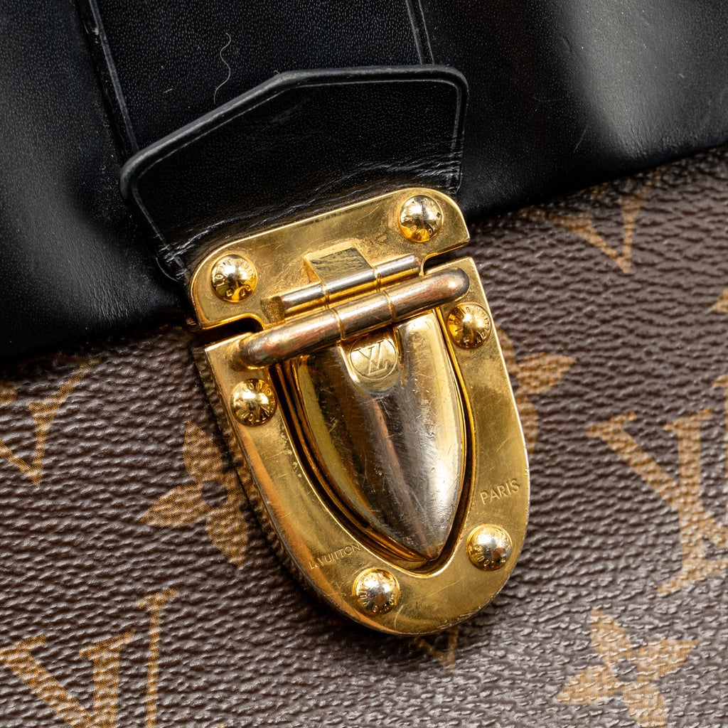 LOUIS VUITTON ONE HANDLE MM MONOGRAM CANVAS/ LEATHER BLACK GHW