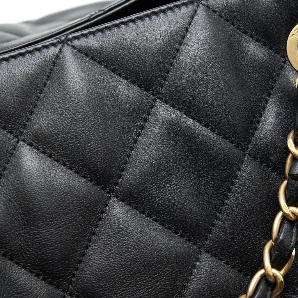 CHANEL SUPPLE TOTE BLACK GHW (MICROCHIP)