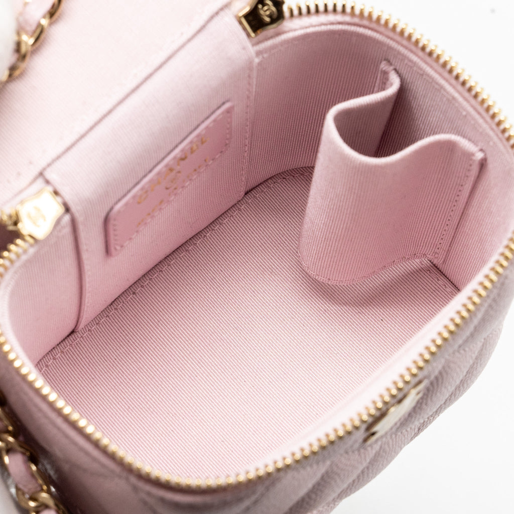 CHANEL MINI VANITY WITH CHAIN CAVIAR PINK LGHW