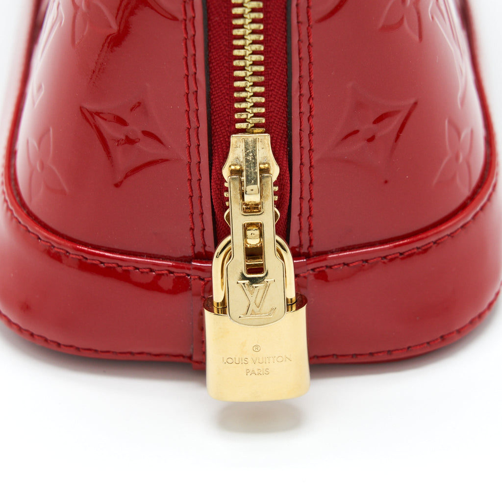 LOUIS VUITTON ALMA BB PATENT RED WITH GHW