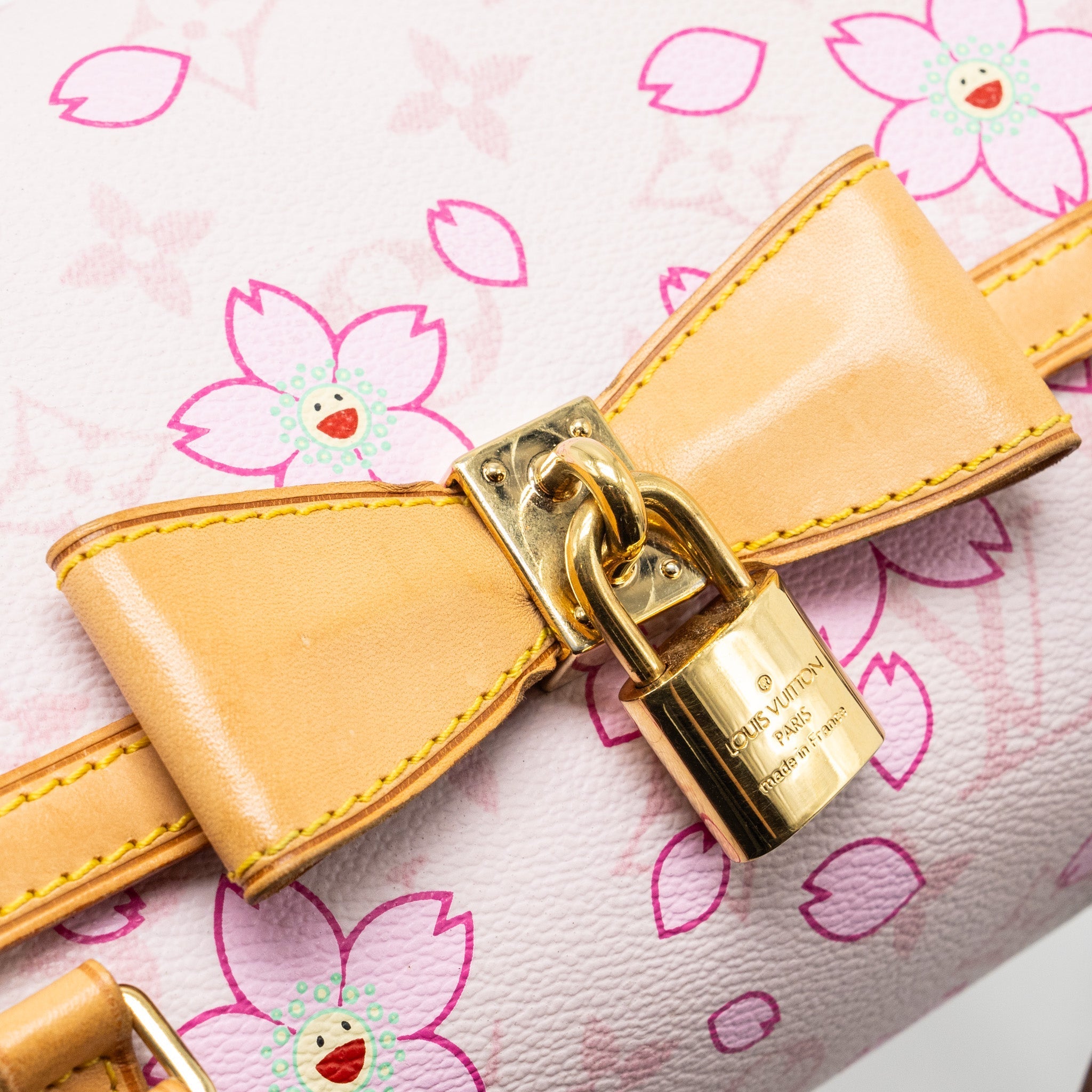 LOUIS VUITTON LIMITED EDITION CHERRY BLOSSOM PAPILLON BAG MONOGRAM CANVAS PINK GHW