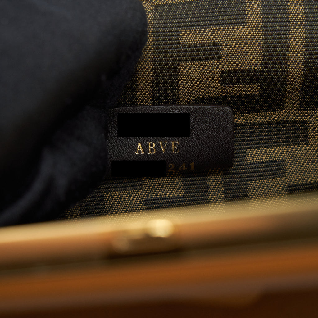 FENDI FIRST SMALL POUCH LAMBSKIN CARAMEL GHW