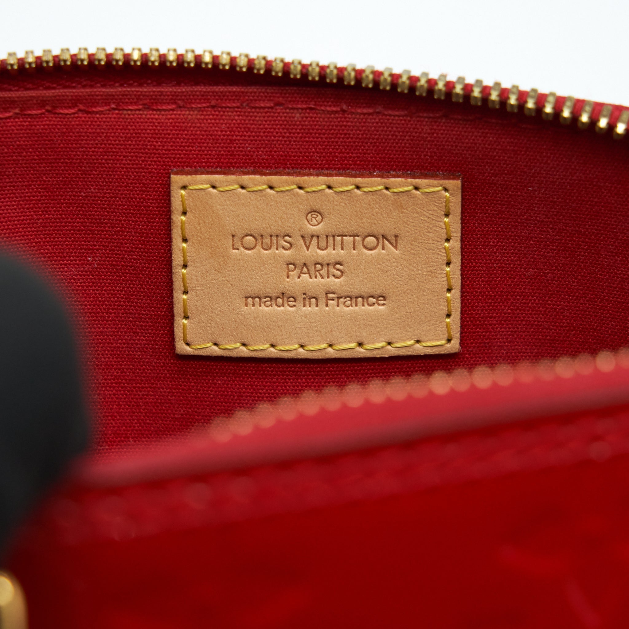 LOUIS VUITTON ALMA BB PATENT RED WITH GHW