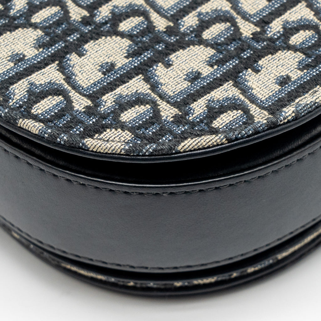 DIOR CD SIGNATURE CROSSBODY BAG OBLIQUE CANVAS NAVY GHW