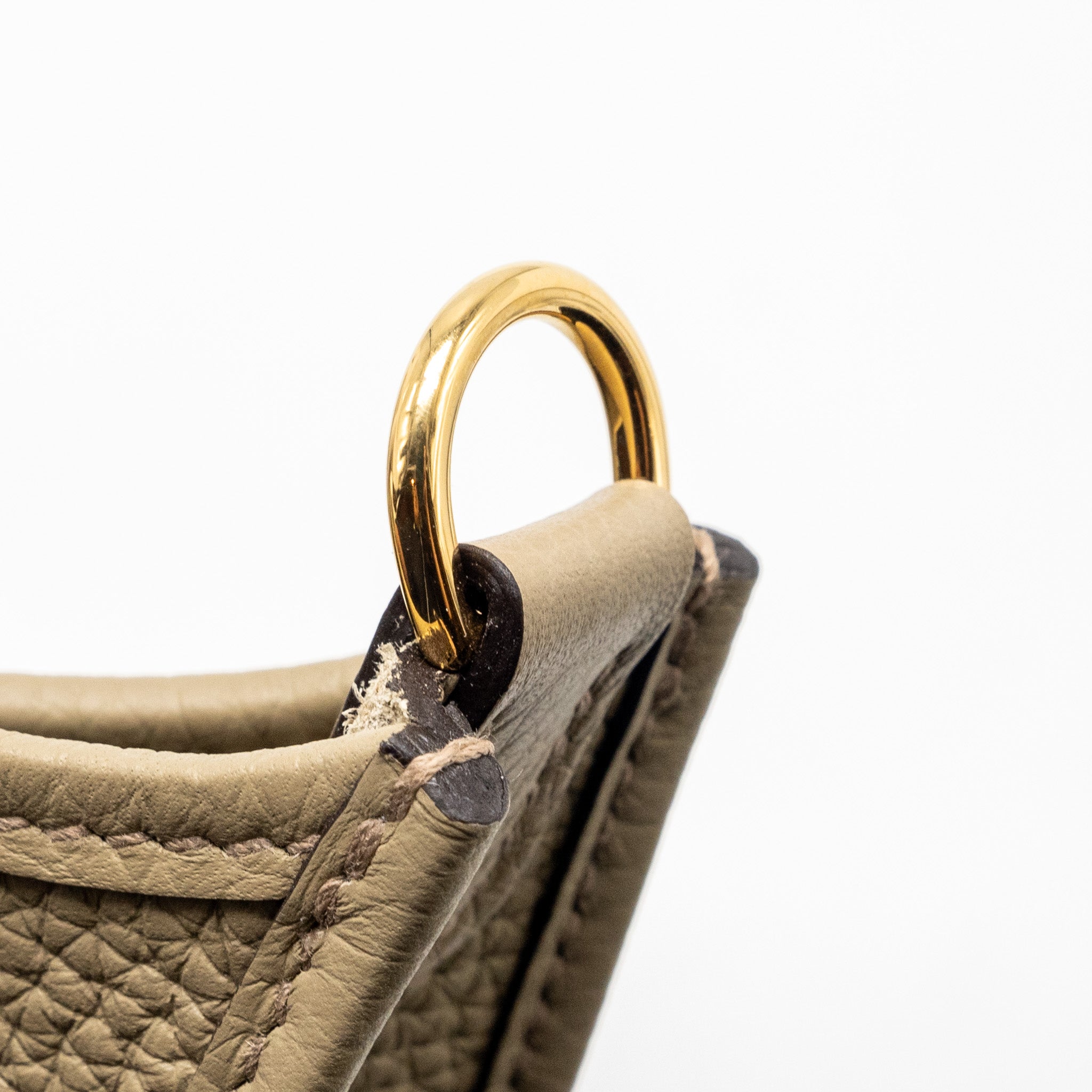 HERMES MINI EVELYNE CLEMENCE BEIGE MARFA GHW