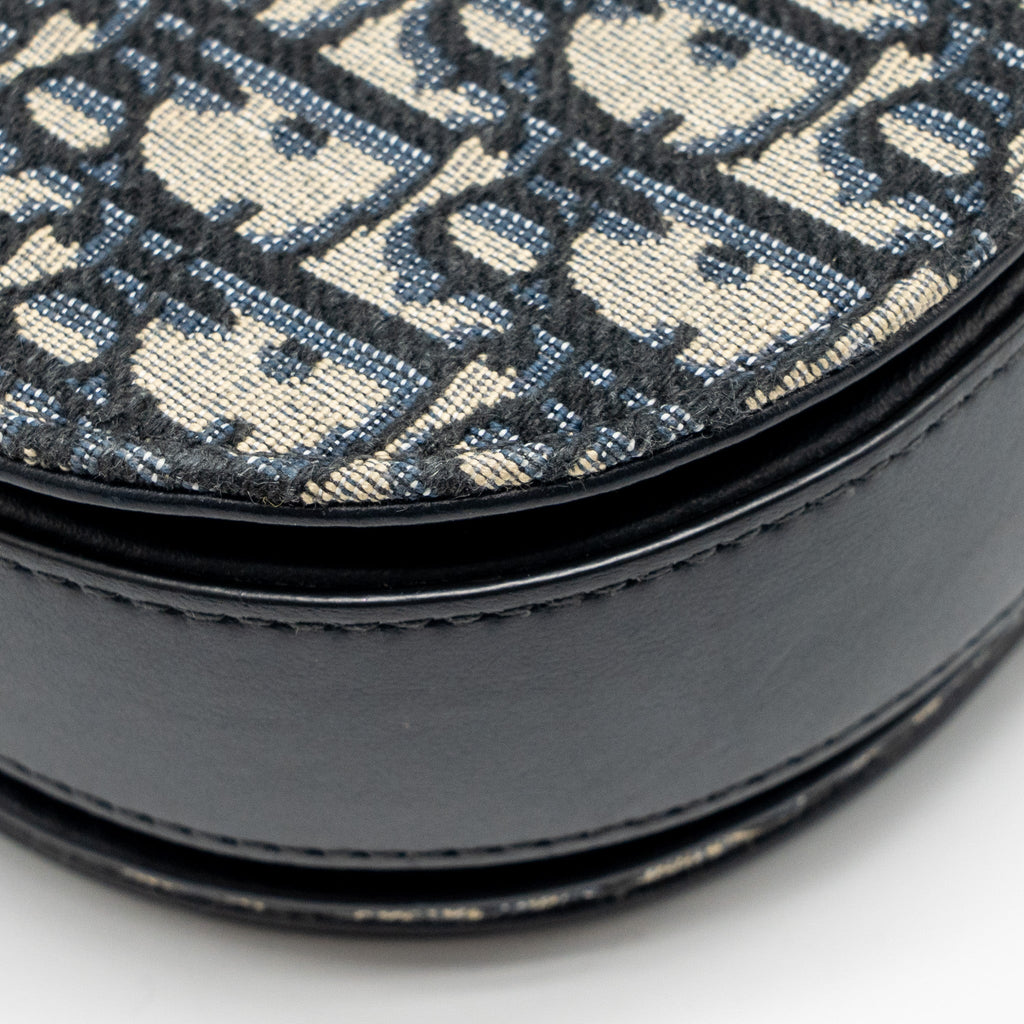 DIOR CD SIGNATURE CROSSBODY BAG OBLIQUE CANVAS NAVY GHW