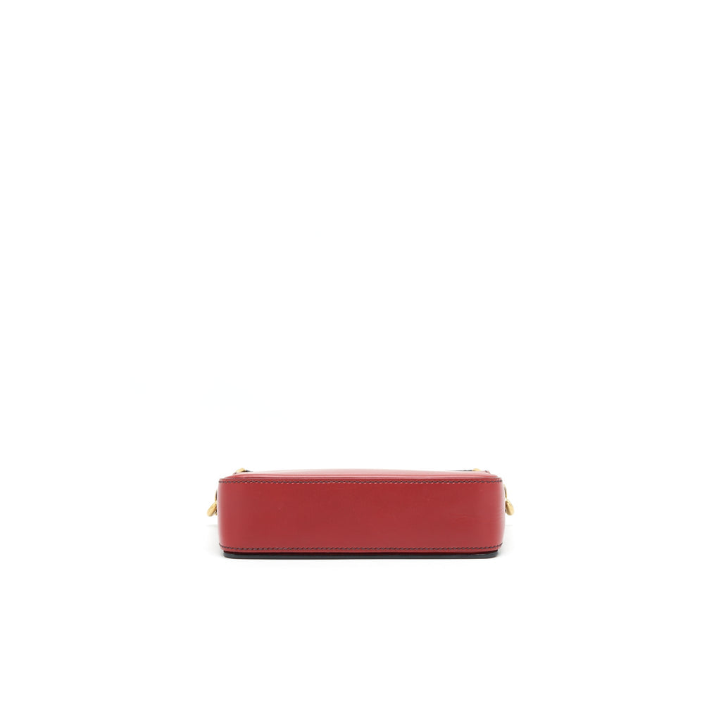 DIOR J'ADIOR CLUTCH WITH HANDLE RED WITH GHW
