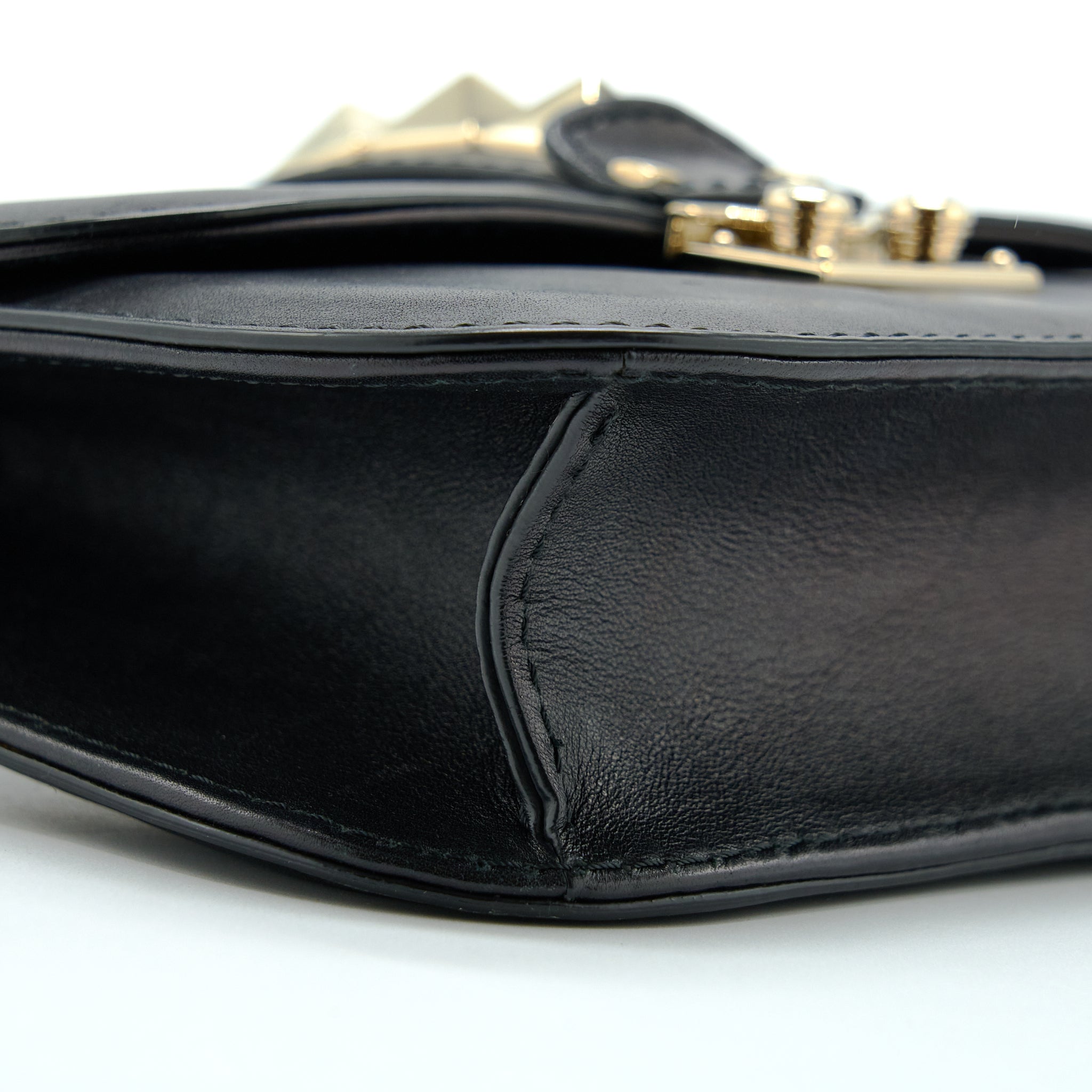 VALENTINO SMALL ROCKSTUD CROSSBODY BAG WITH CHAIN BLACK LGHW