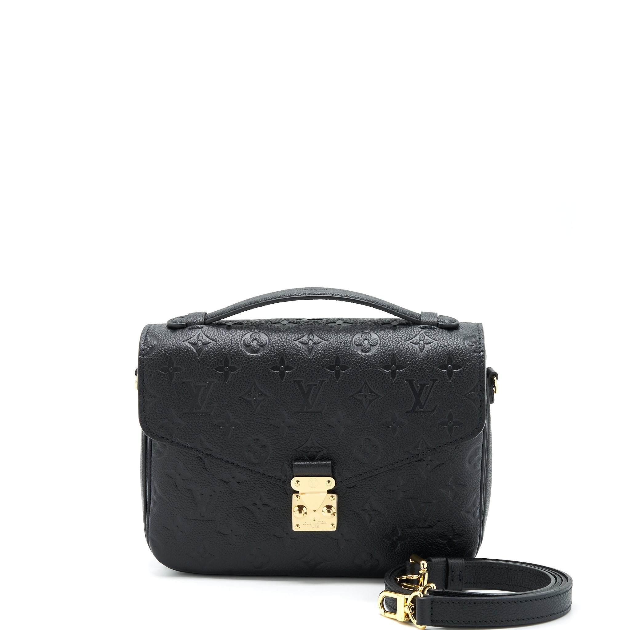 LOUIS VUITTON POCHETTE MÉTIS MONOGRAM EMPREINTE BLACK GHW