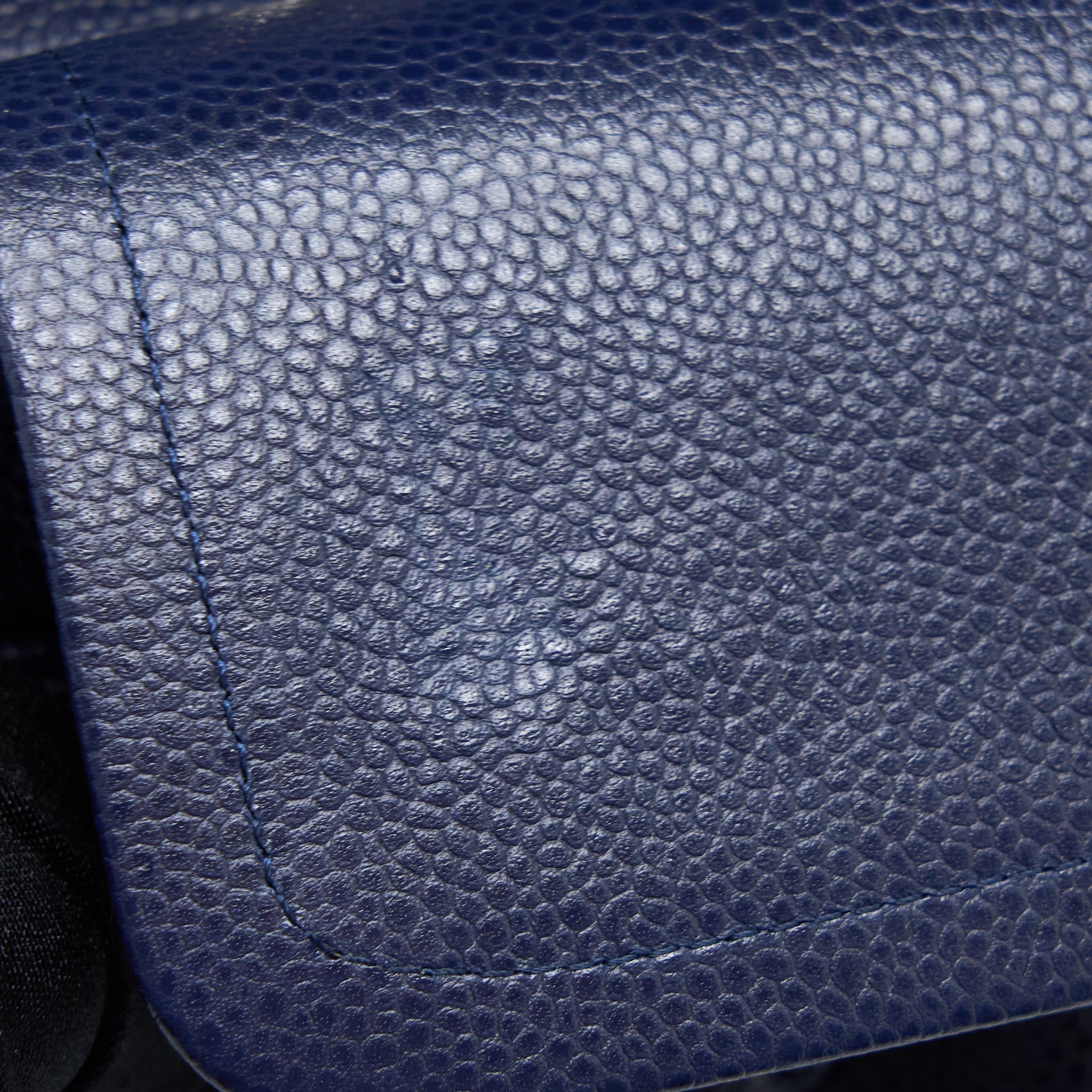 CHANEL MEDIUM CLASSIC DOUBLE FLAP BAG CAVIAR NAVY BLUE SHW