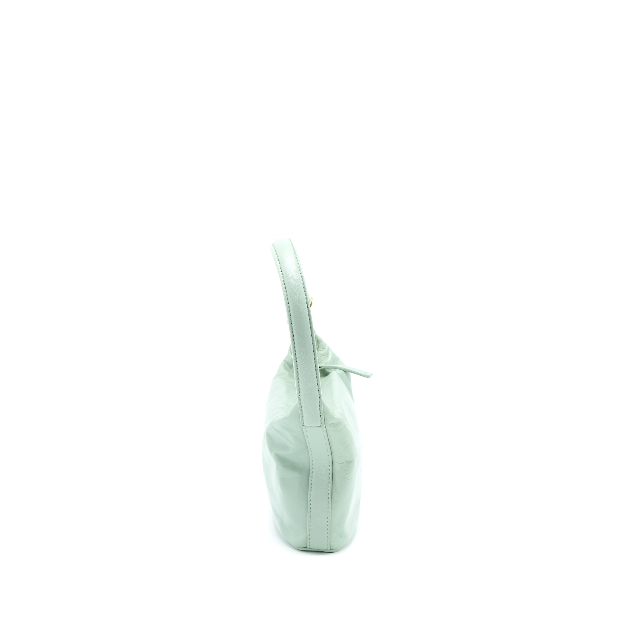 BOTTEGA VENETA HOBO BAG CALFSKIN LIGHT GREEN GHW