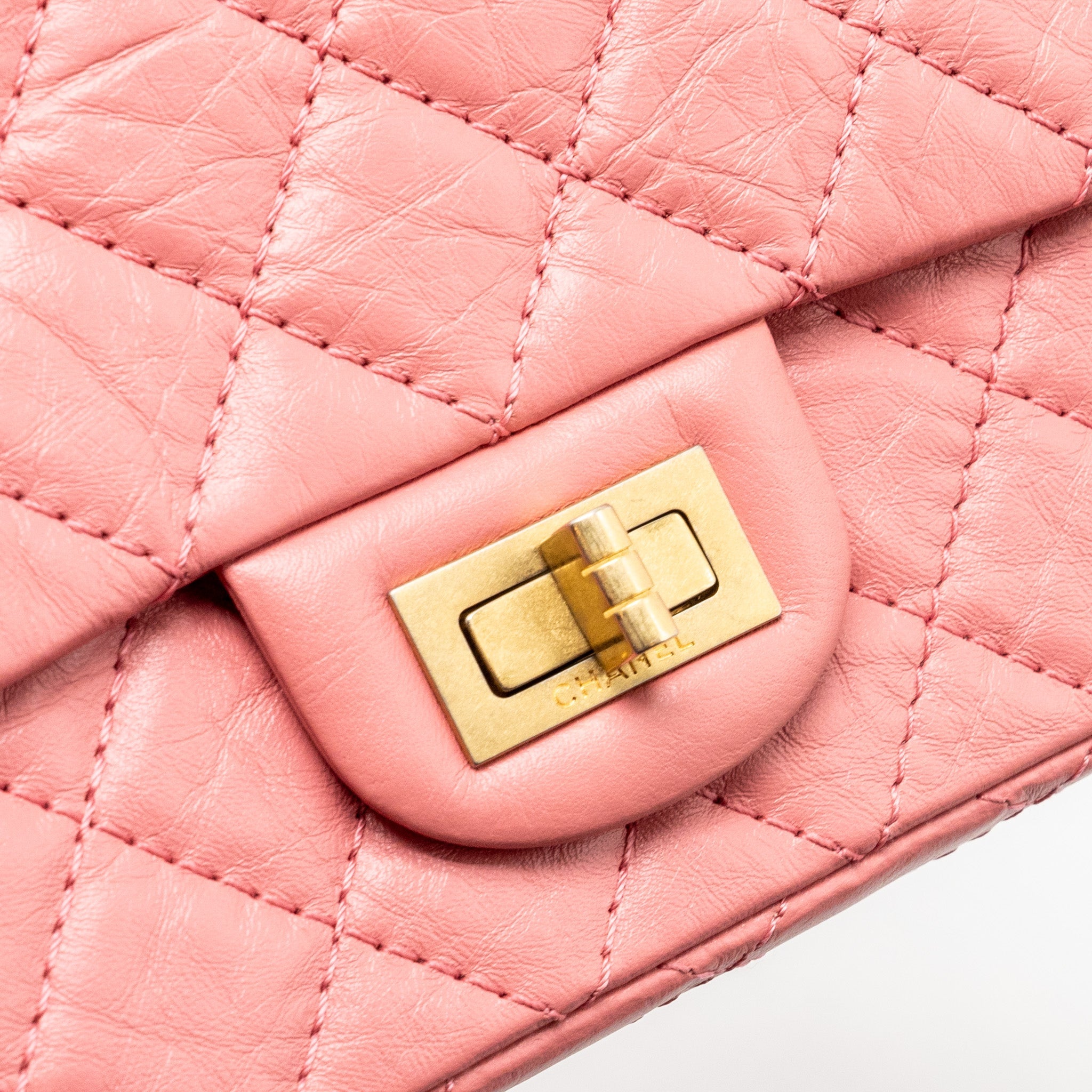 CHANEL MINI 2.55 REISSUE FLAP BAG CALFSKIN PINK GHW