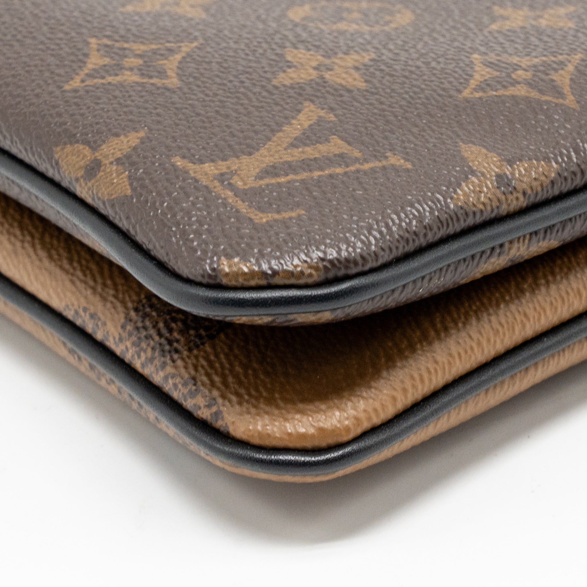LOUIS VUITTON DOUBLE ZIP POCHETTE MONOGRAM CANVAS GHW