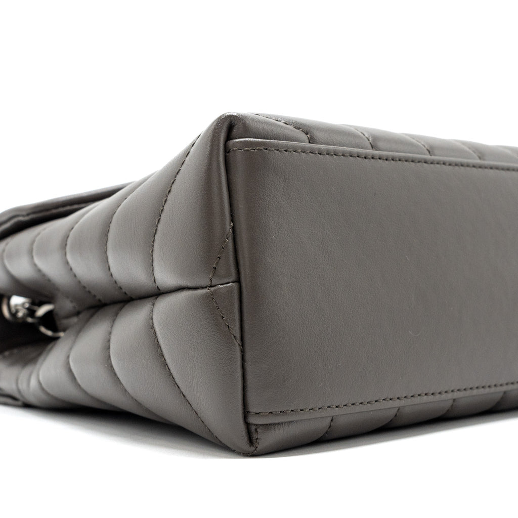 SAINT LAURENT/YSL SMALL LOU LOU BAG CALFSKIN DARK GREY SHW