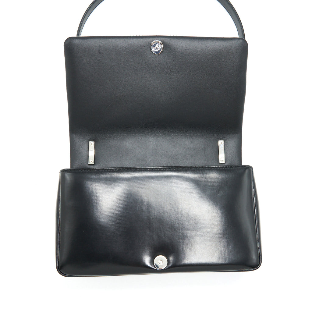 BURBERRY SMALL HORSEFERRY PRINT QUILTED LOLA BAG BLACK SHW