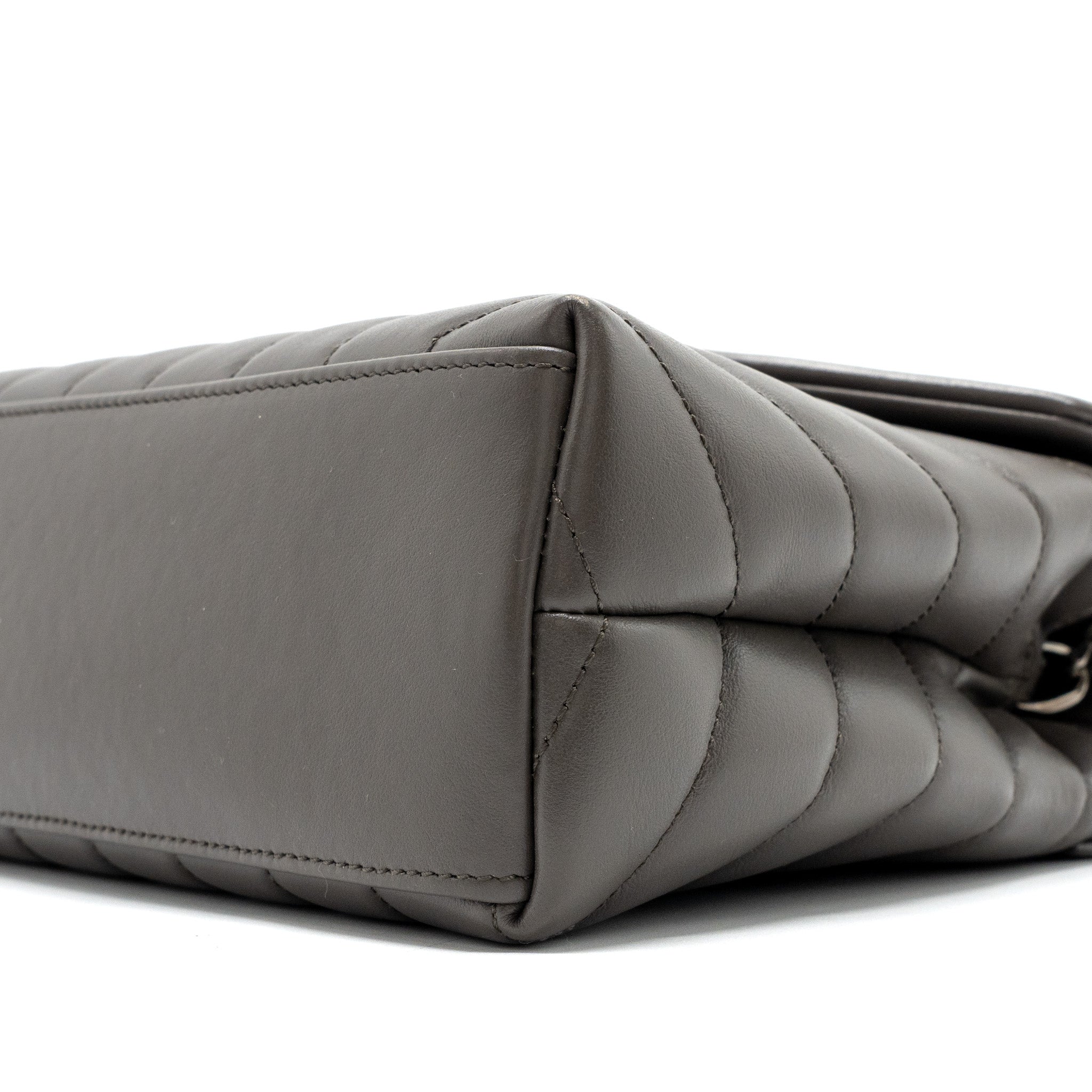 SAINT LAURENT/YSL SMALL LOU LOU BAG CALFSKIN DARK GREY SHW