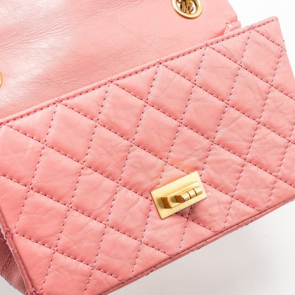 CHANEL MINI 2.55 REISSUE FLAP BAG CALFSKIN PINK GHW